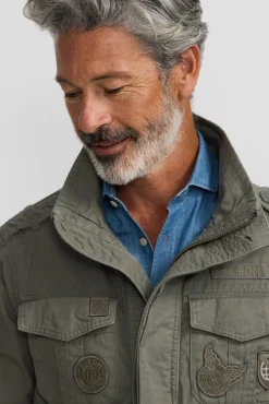 Chaqueta militar parches dye