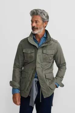 Chaqueta militar parches dye