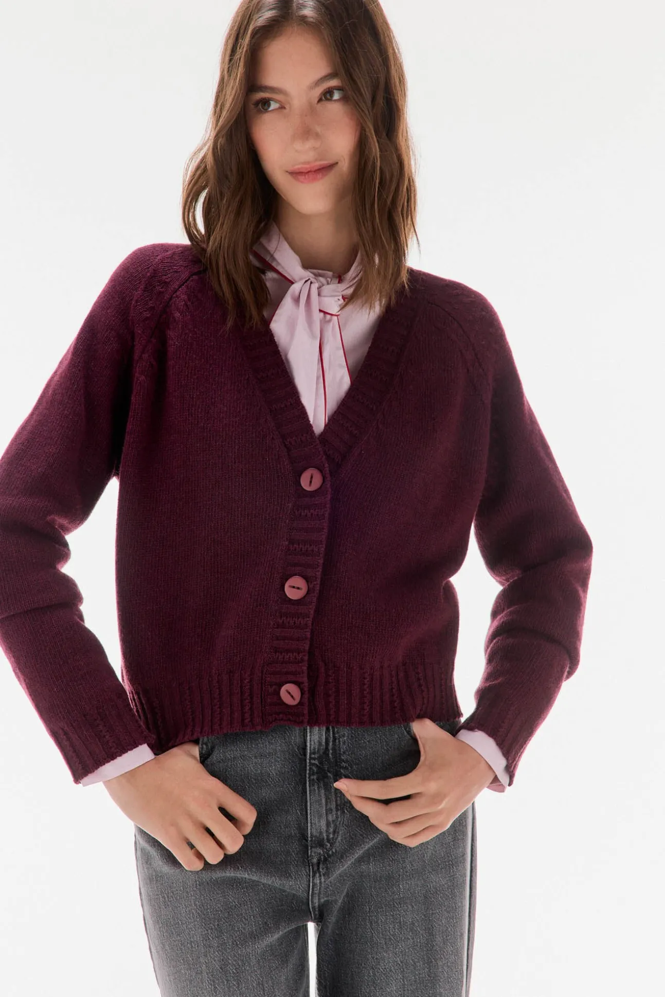 Chaqueta pico botones