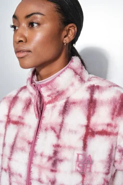 Chaqueta polar cremallera rosa chicle