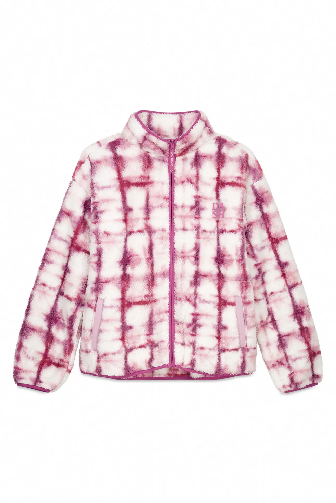 Chaqueta polar cremallera rosa chicle