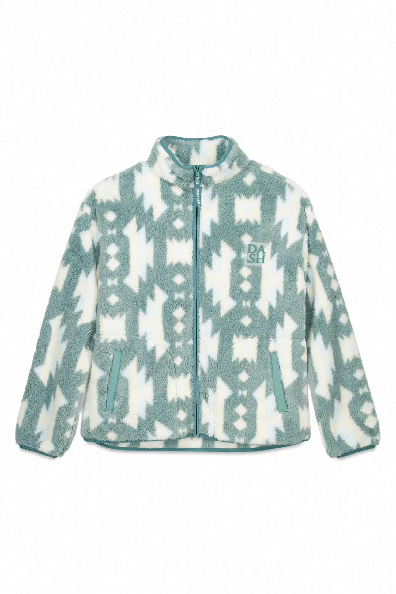 Chaqueta polar cremallera verde hielo