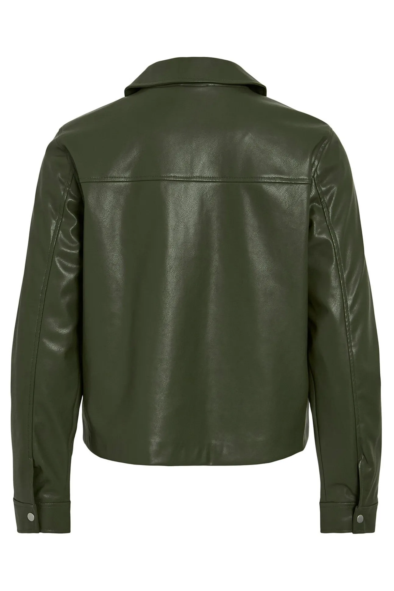 Chaqueta polipiel abotonada