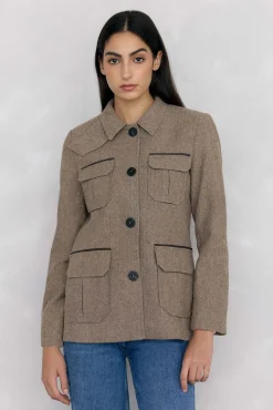 Chaqueta sahariana espiga