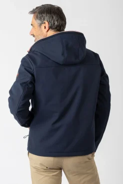 Chaqueta tejido softshell con capucha