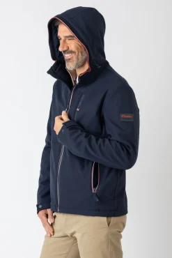 Chaqueta tejido softshell con capucha