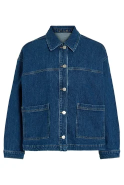 Chaqueta vaquera con bolsillos