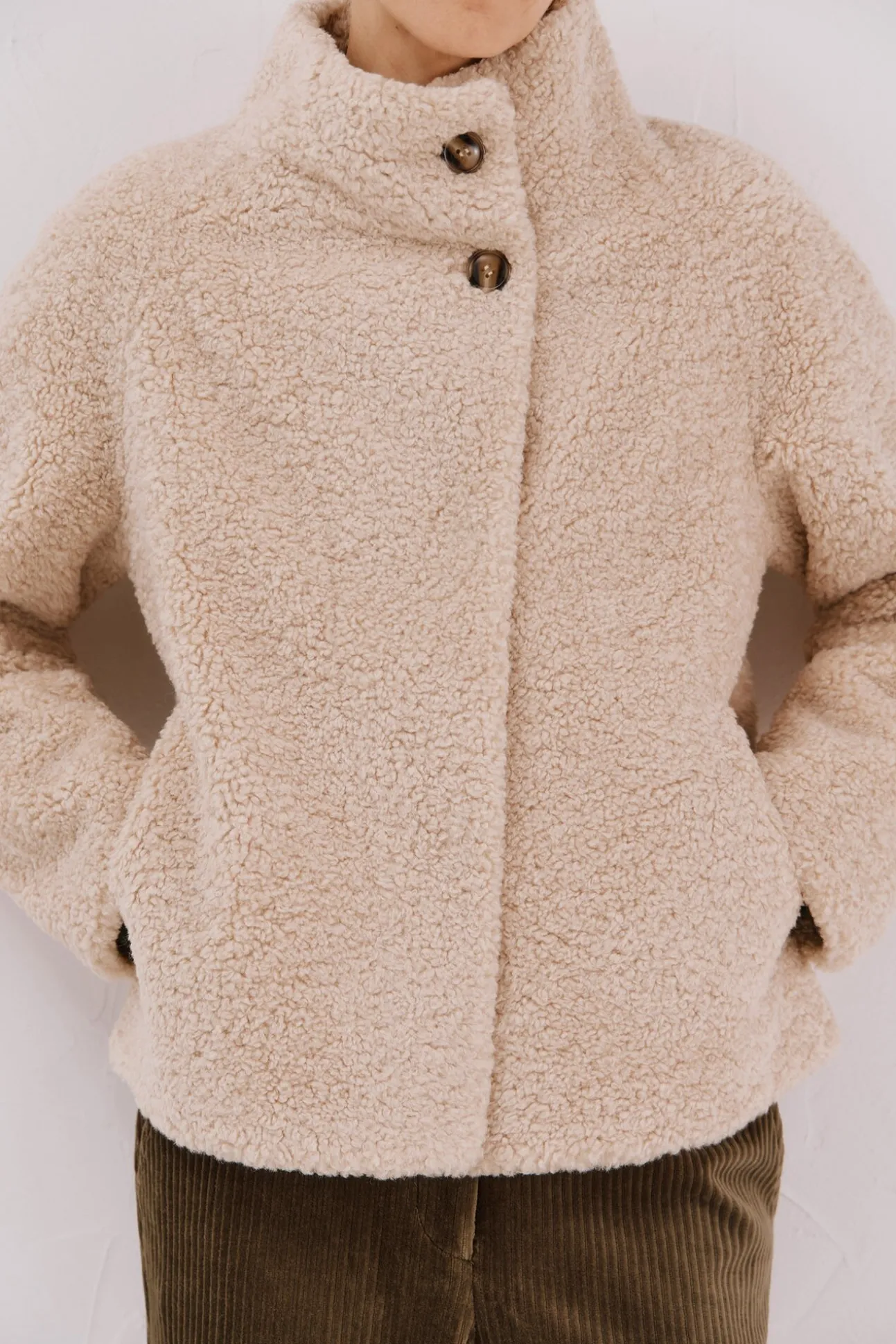 Chaquetón efecto pelo crudo