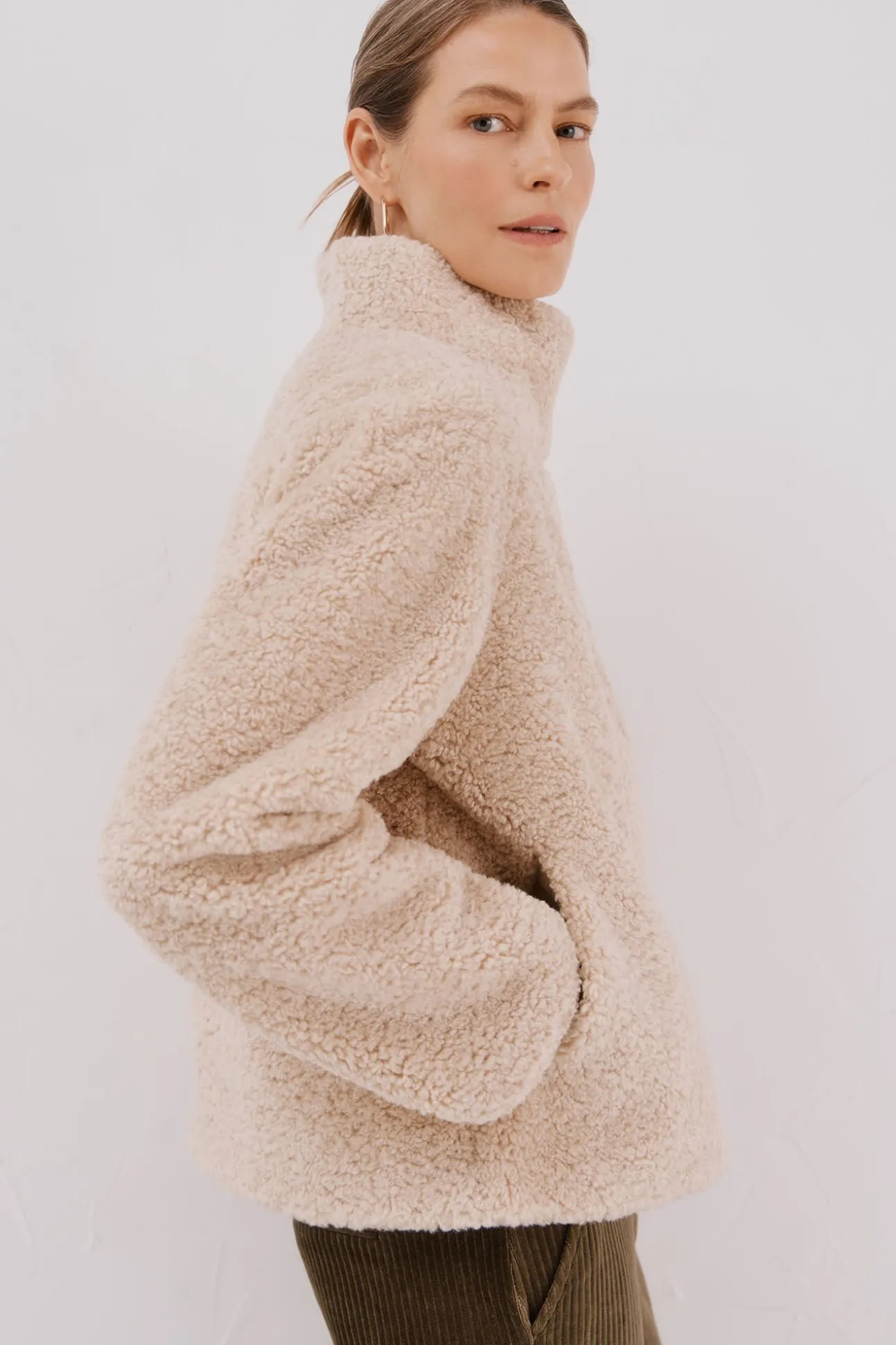 Chaquetón efecto pelo crudo