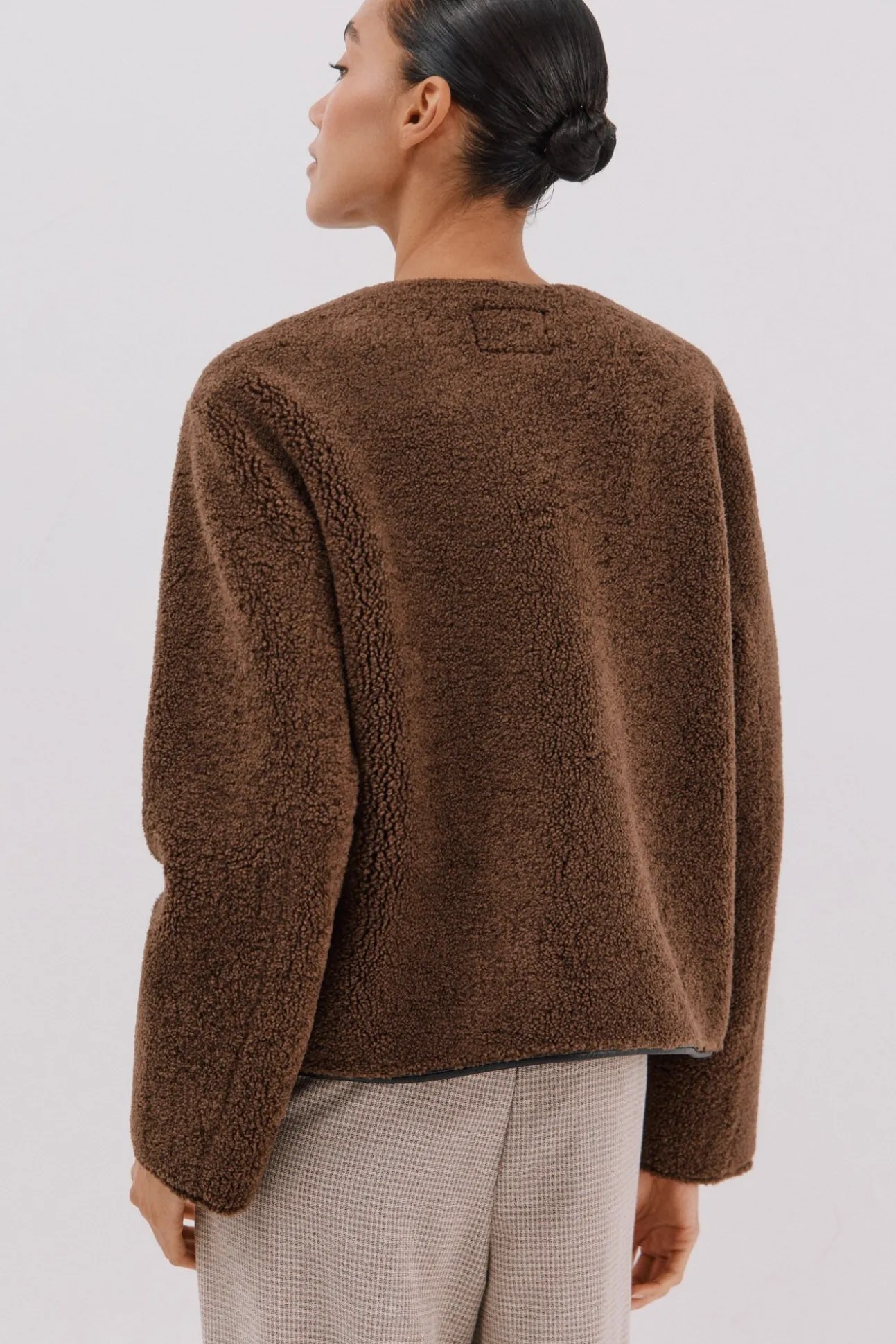 Chaquetón en efecto doble faz