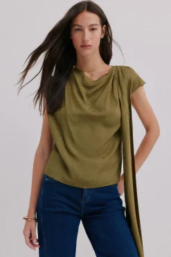 Charlotte. Top drapeado