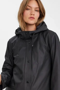 Chubasquero de mujer manga larga con capucha