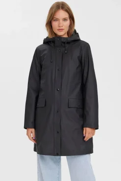 Chubasquero de mujer manga larga con capucha