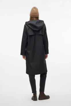 Chubasquero midi con capucha