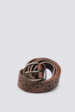 Cinturón troquelados gotas y tachas