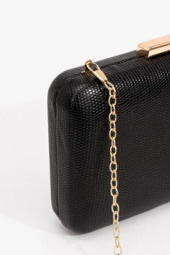 Clutch efecto piel rectangular