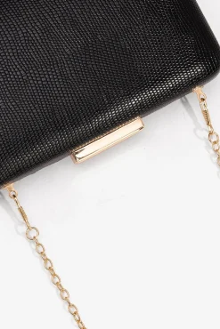 Clutch efecto piel rectangular