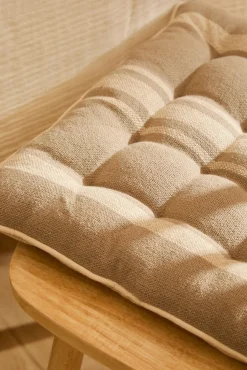 Cojín de silla cuadrado en tono piedra Sorento