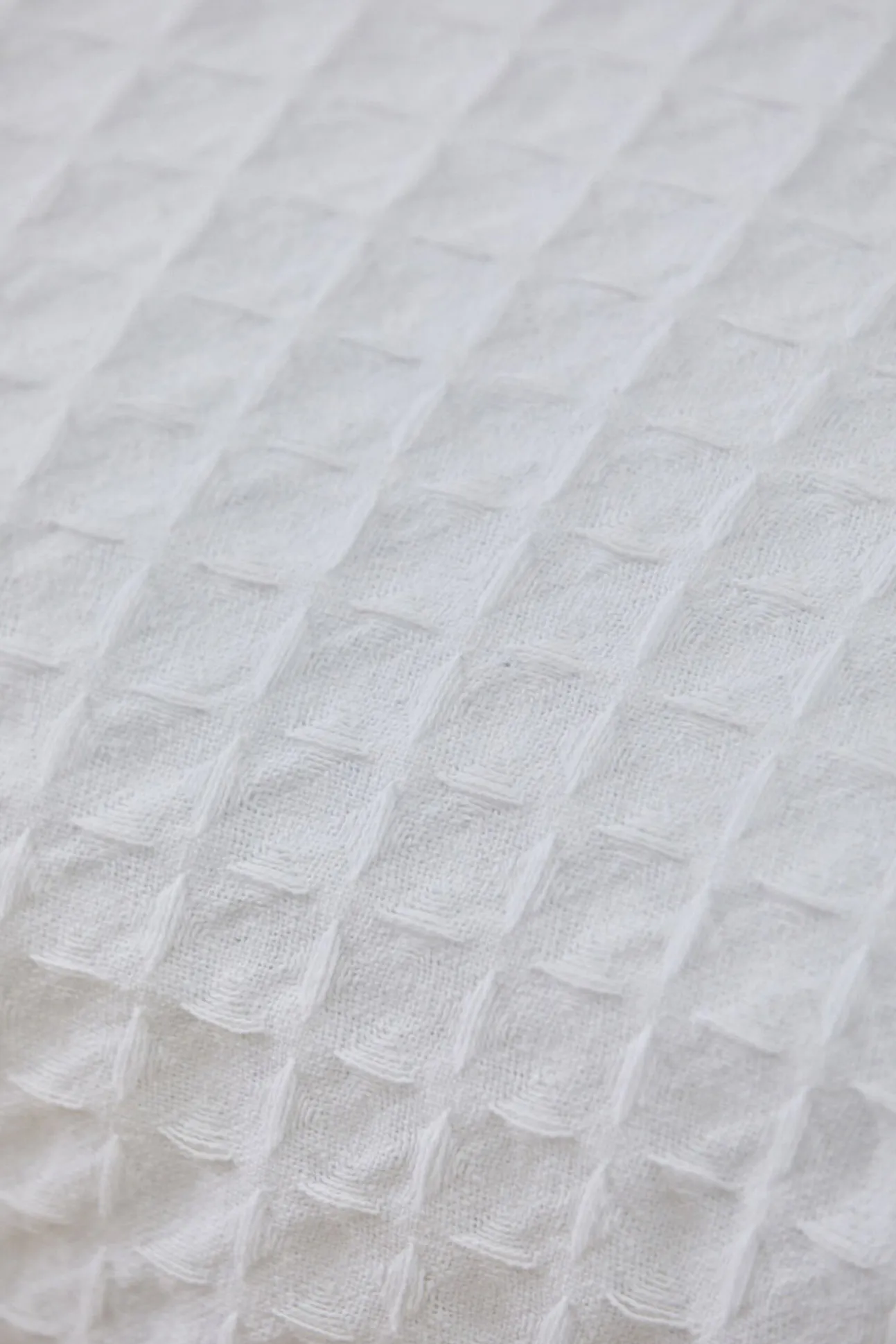 Colcha de algodón nido de abeja blanco Panal