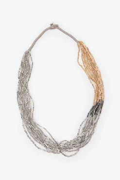 Collar abalorios tricolor