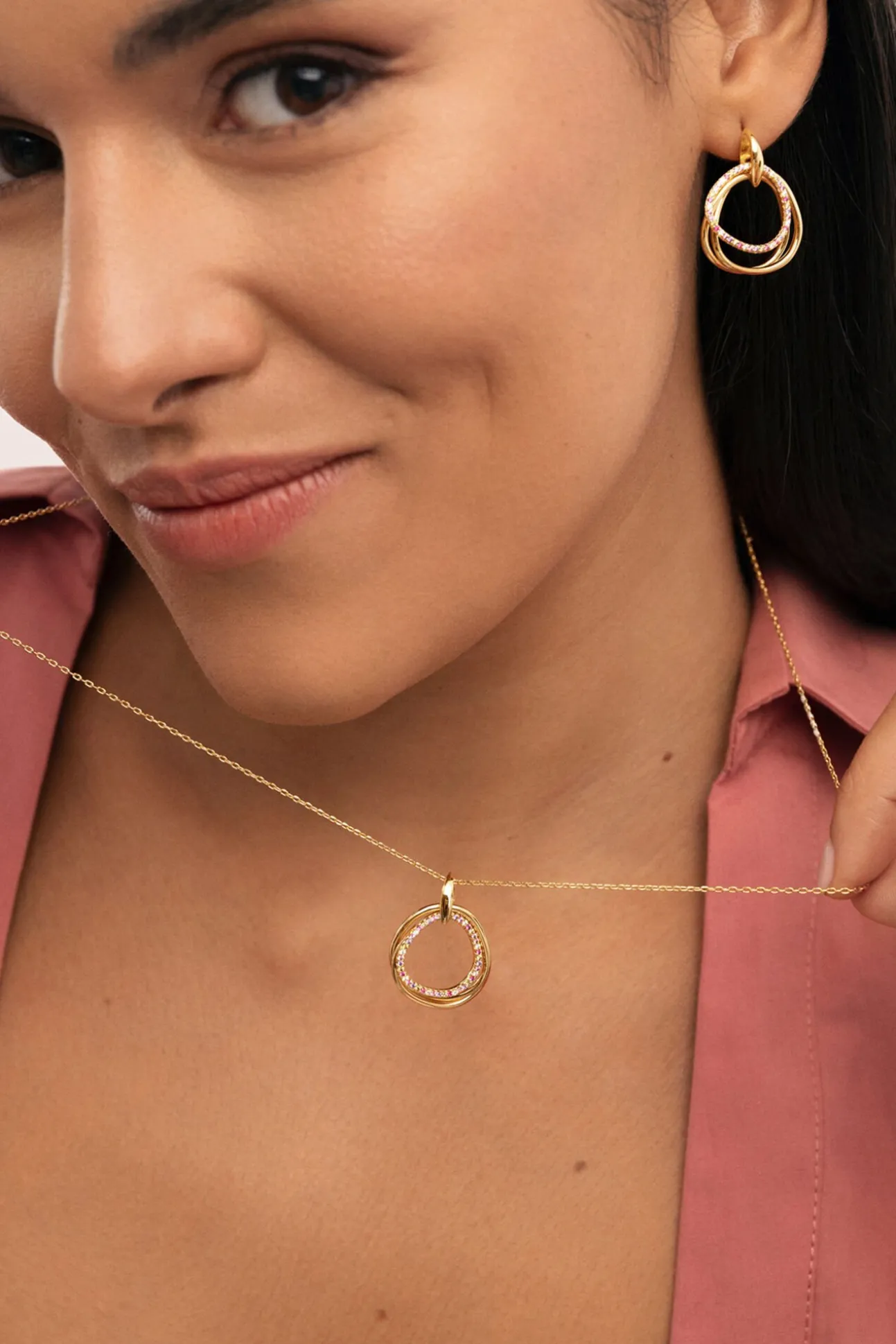 Collar Oria Colors Baño Oro