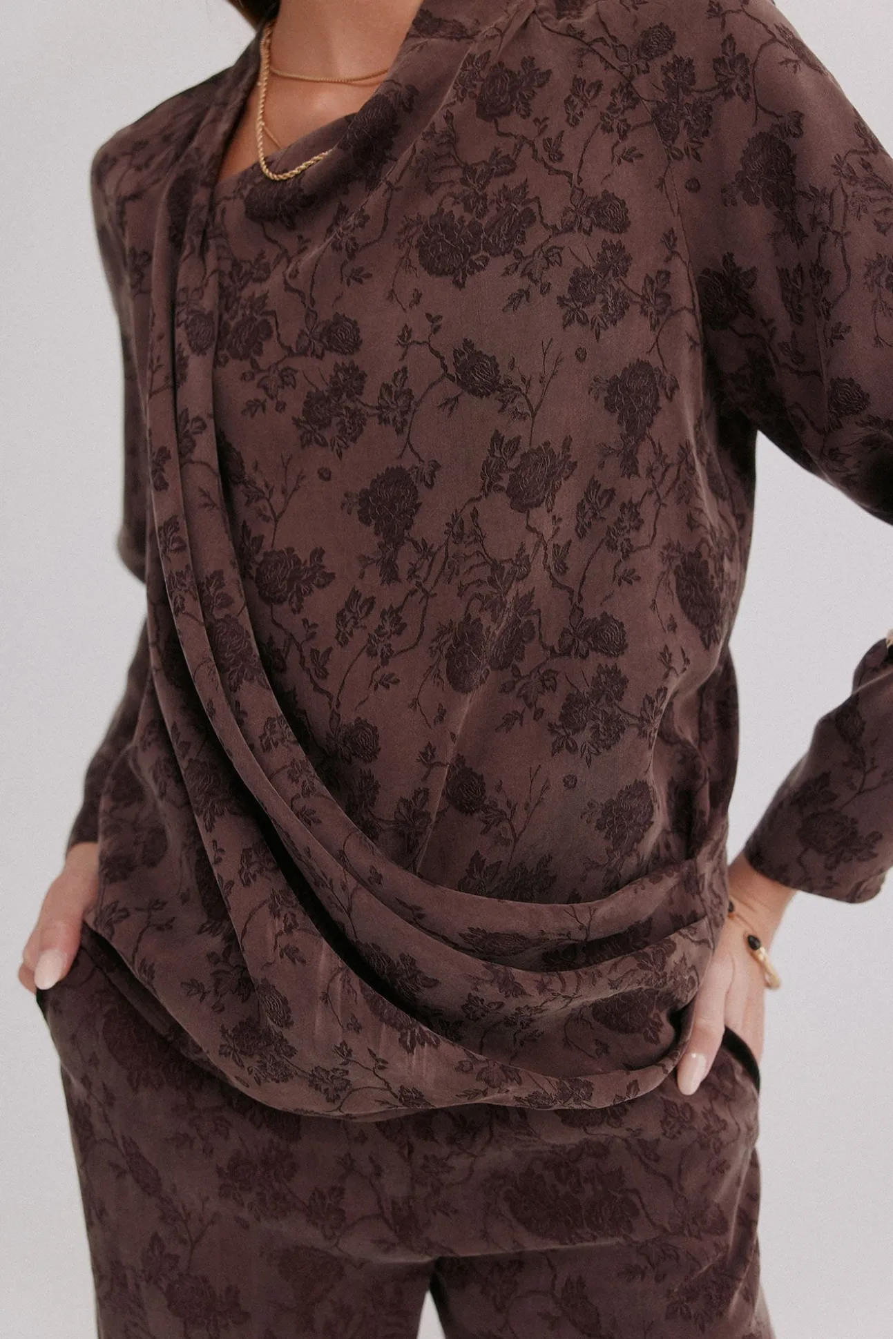Concha. Blusa jacquard