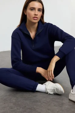 Conjunto chándal jogging felpa polar azul