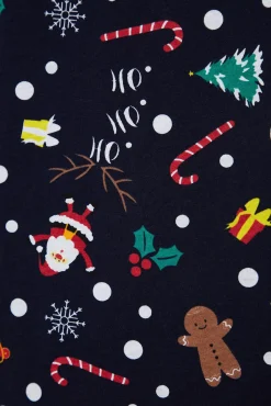 Conjunto pijama camisero Navidad azul