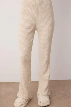 Conjunto pijama canalé cárdigan y pantalón