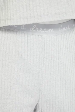 Conjunto pijama canalé gris