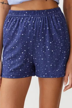 Conjunto pijama corto estrellas azul