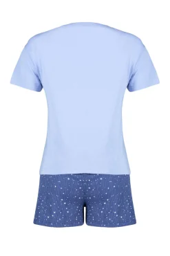 Conjunto pijama corto estrellas azul