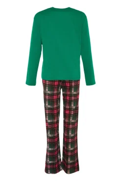 Conjunto pijama cuadros Navidad Papá Noél