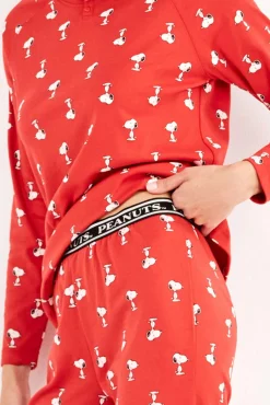 Conjunto pijama en punto interlock micro estampado Snoopy