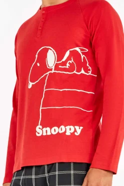Conjunto pijama hombre de punto interlock Snoopy