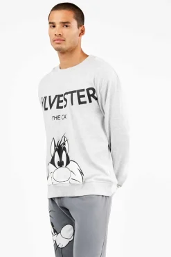 Conjunto pijama hombre Sylvester en punto interlock