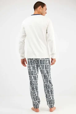 Conjunto pijama hombre The Beatles en punto interlock