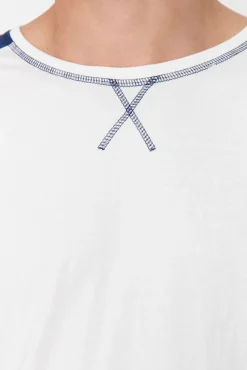 Conjunto pijama largo azul cuadros 100% algodón