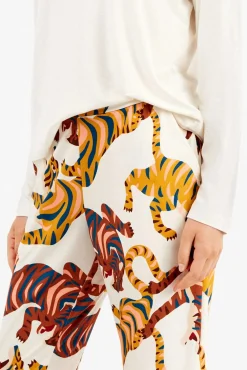 Conjunto pijama pantalón estampado tigres