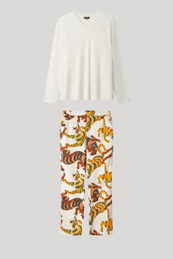 Conjunto pijama pantalón estampado tigres