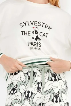 Conjunto pijama Sylvester en punto interlock