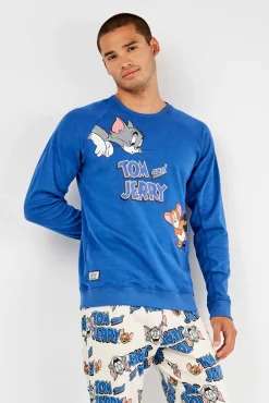 Conjunto pijama Tom & Jerry en punto interlock