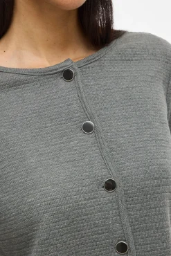 Cárdigan abotonado con algodón y viscosa