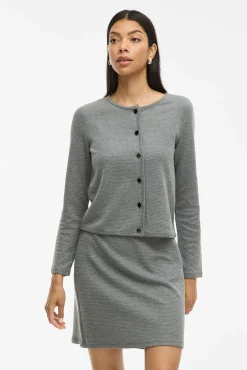 Cárdigan abotonado con algodón y viscosa