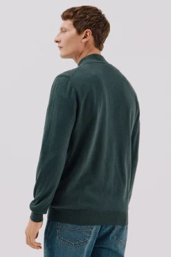 Cárdigan algodón con cashmere cierre cremallera