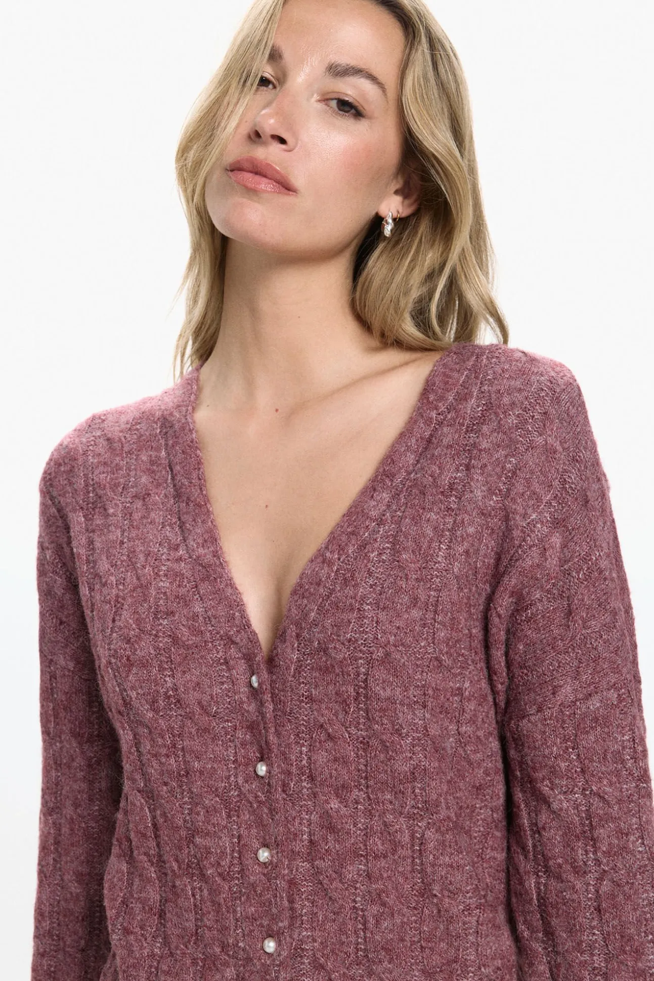 Cárdigan botones perla