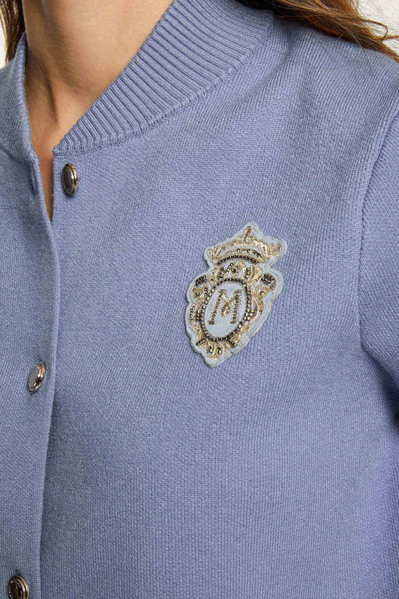 Cárdigan con cuello teddy