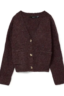 Cárdigan corto de manga larga con bolsillos