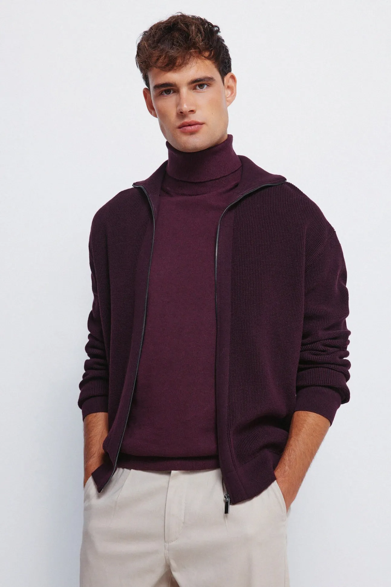 Cárdigan cremallera