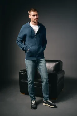 Cárdigan cremallera y capucha